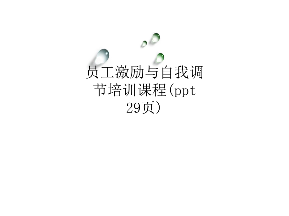 员工激励与自我调节培训课程(-29张)课件.ppt_第1页