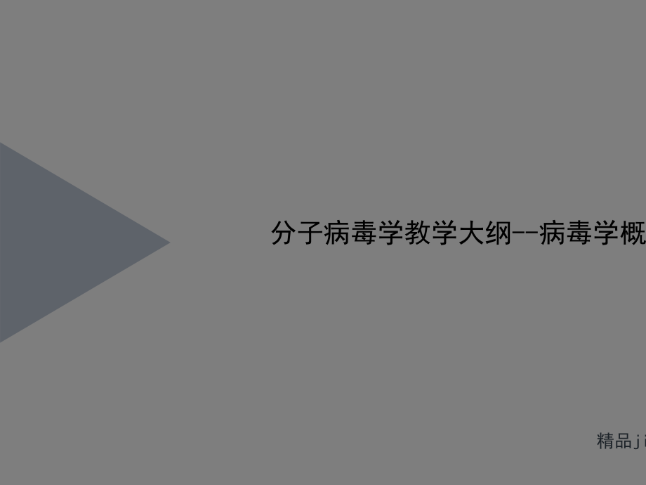 分子病毒学教讲义学大纲-病毒学概论课件.ppt_第1页