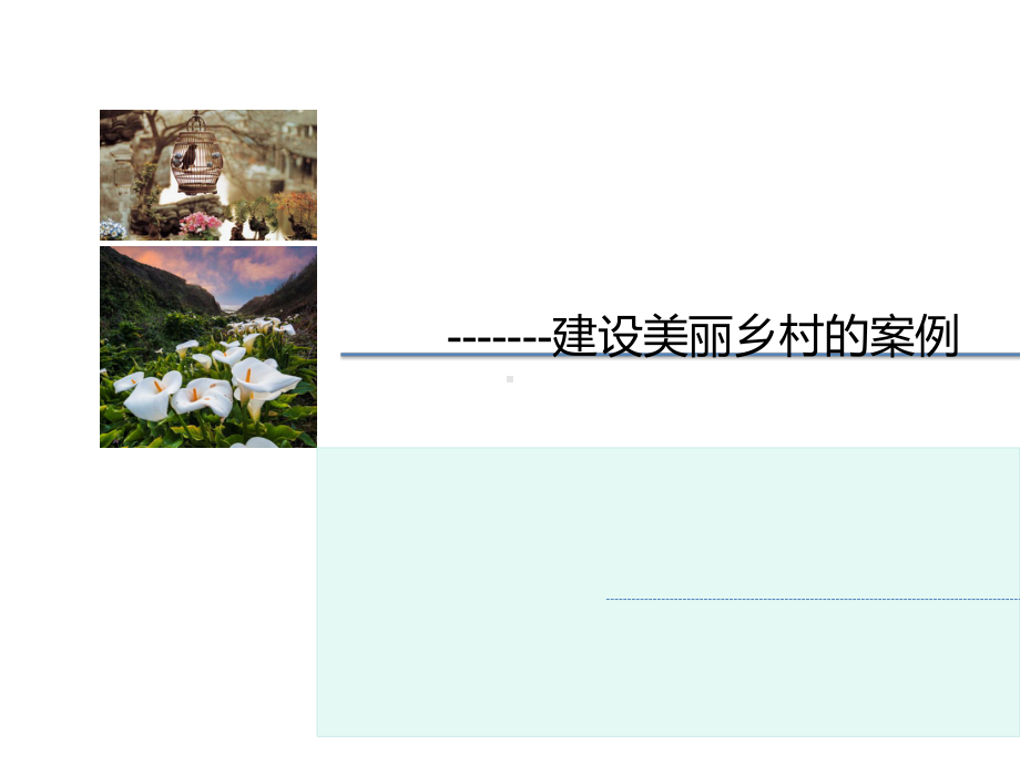建设美丽乡村的目标与相关案例课件.ppt_第1页
