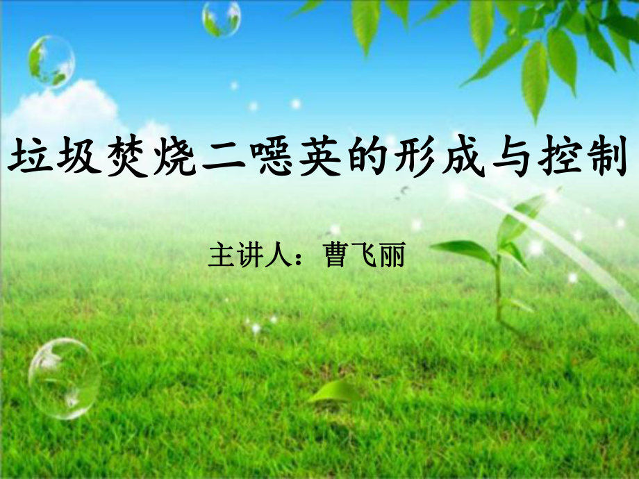 垃圾焚烧二恶英的产生与控制课件.ppt_第1页