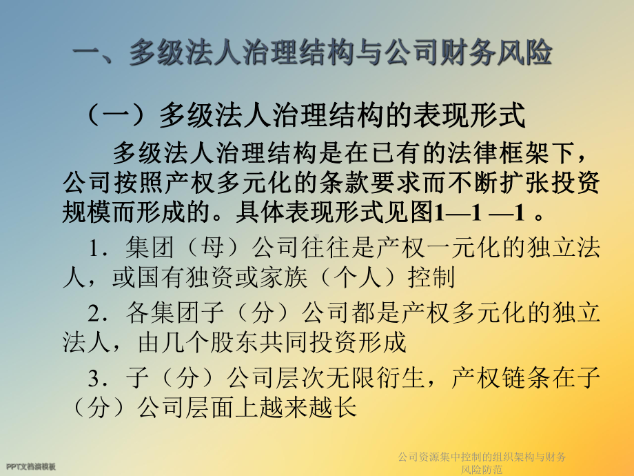 公司资源集中控制的组织架构与财务风险防范课件.ppt_第2页