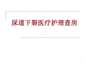 尿道下裂医疗护理查房课件.ppt