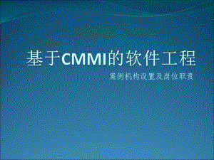 基于CMMI的软件工程案例机构设置及岗位职责课件.pptx