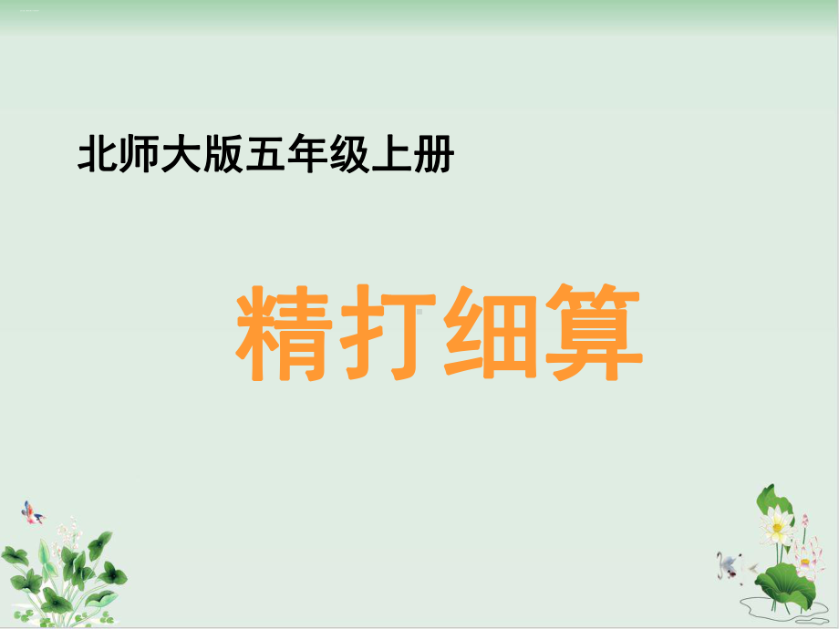 北师大版《精打细算》教学课件.ppt_第1页