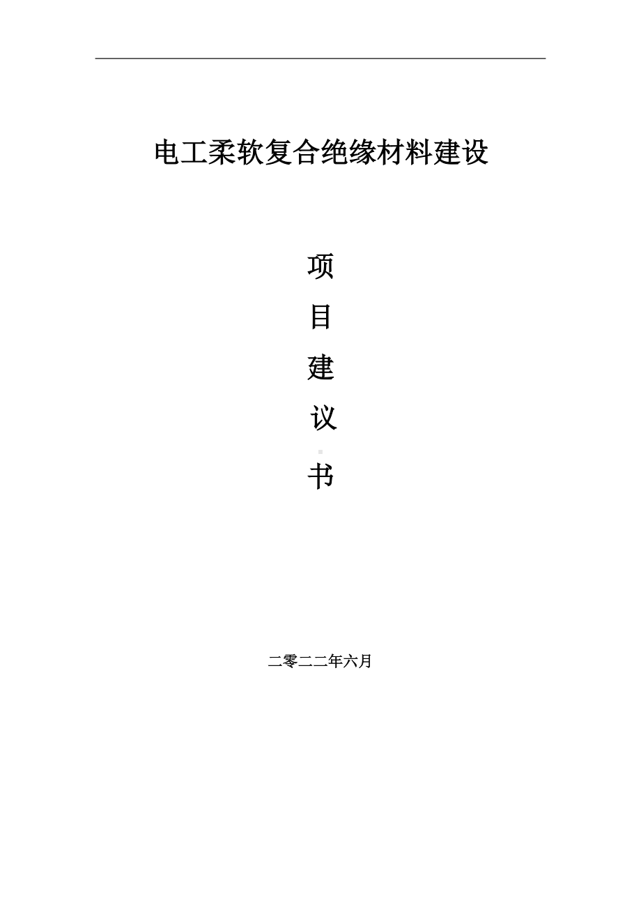 电工柔软复合绝缘材料项目建议书（写作模板）.doc_第1页