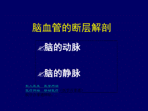 医疗网站医学百事通-脑血管断层解剖课件.ppt