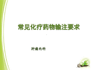 常见化疗药输注要求41张课件.ppt