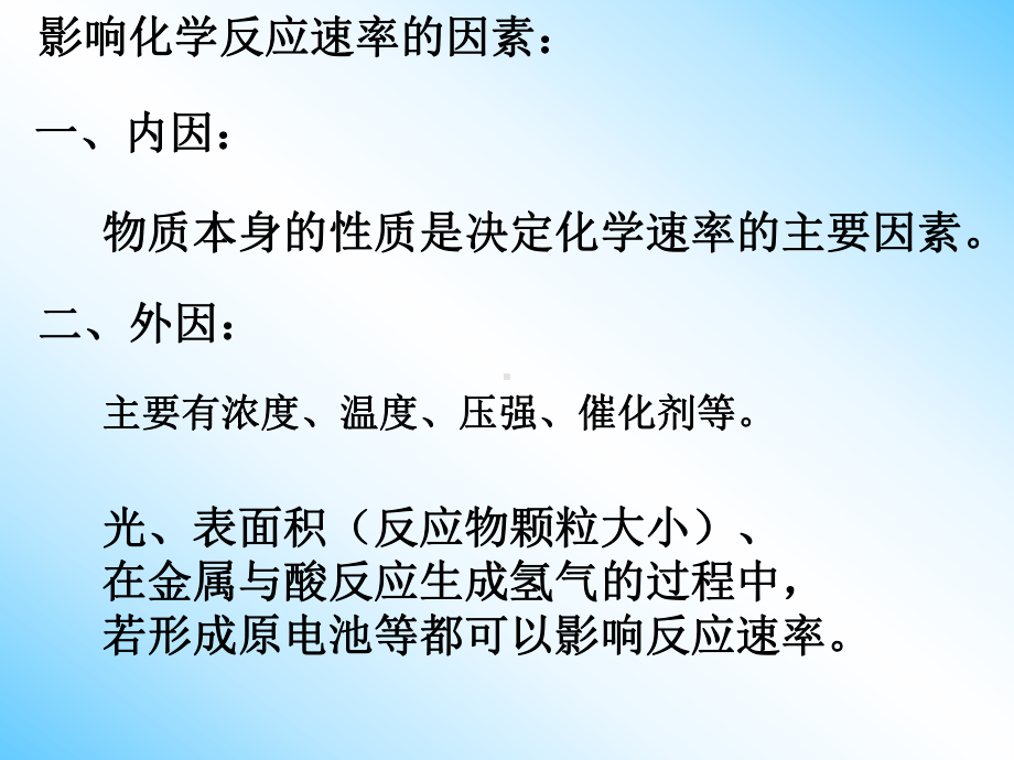 化学人教版高中课件：影响化学反应速率的因素.ppt_第2页