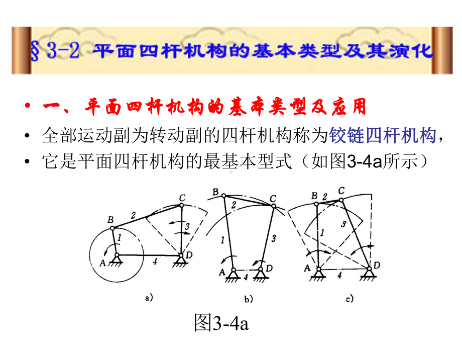 平面四杆机构的基本类型及应用课件.ppt_第1页