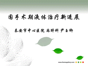 围术期液体治疗新进度课件.ppt