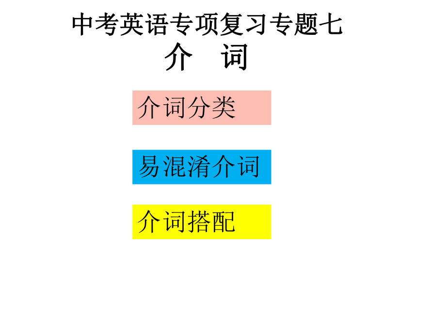 初中英语语法专题七：-介词(共17张)课件.pptx_第1页