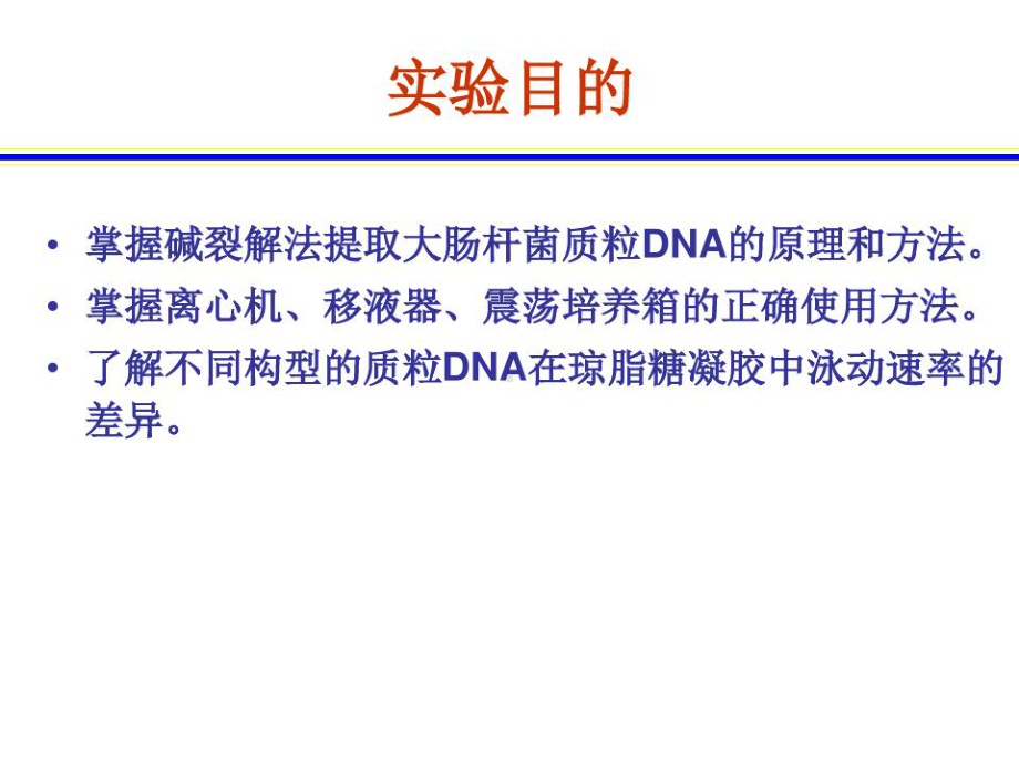 实验六大肠杆菌质粒DNA的提取与电泳检测课件.ppt_第2页