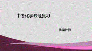 山东中考化学复习专题化学计算(25张)课件.pptx