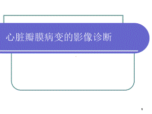 心脏瓣膜病变的影像诊断课件.ppt