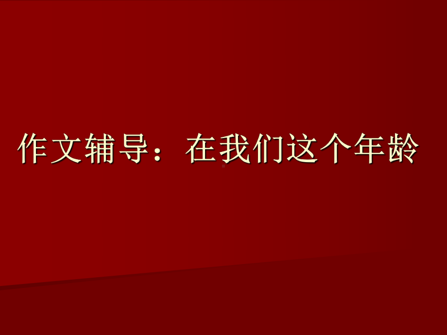 初中作文辅导-在我们这个年龄课件.ppt_第1页