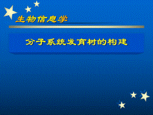 分子系统发育树的构建课件.ppt