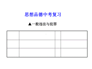 思想品德中考复习-一般违法与犯罪课件.ppt