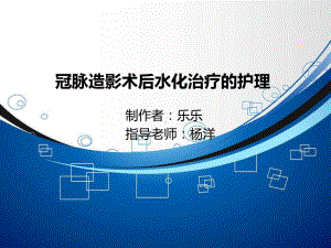 冠脉造影术后水化治疗的-护理课件.ppt