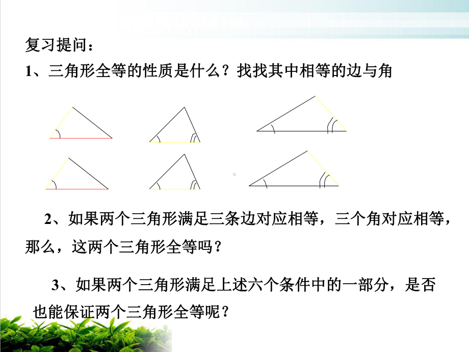 全等三角形的判定优秀课件.ppt_第2页