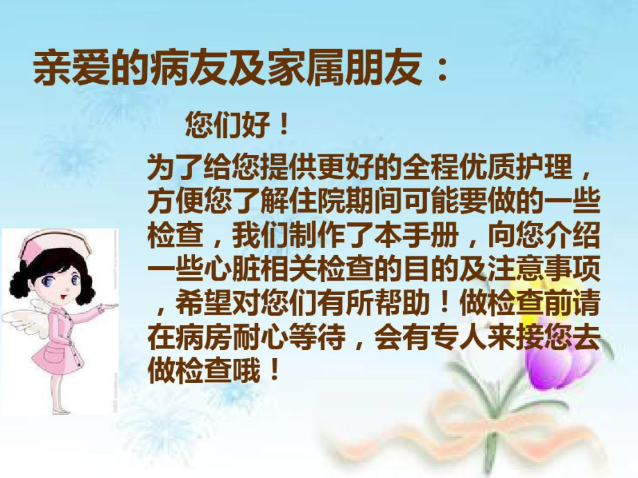 心脏内科检查项目指导共26页26张课件.ppt_第1页