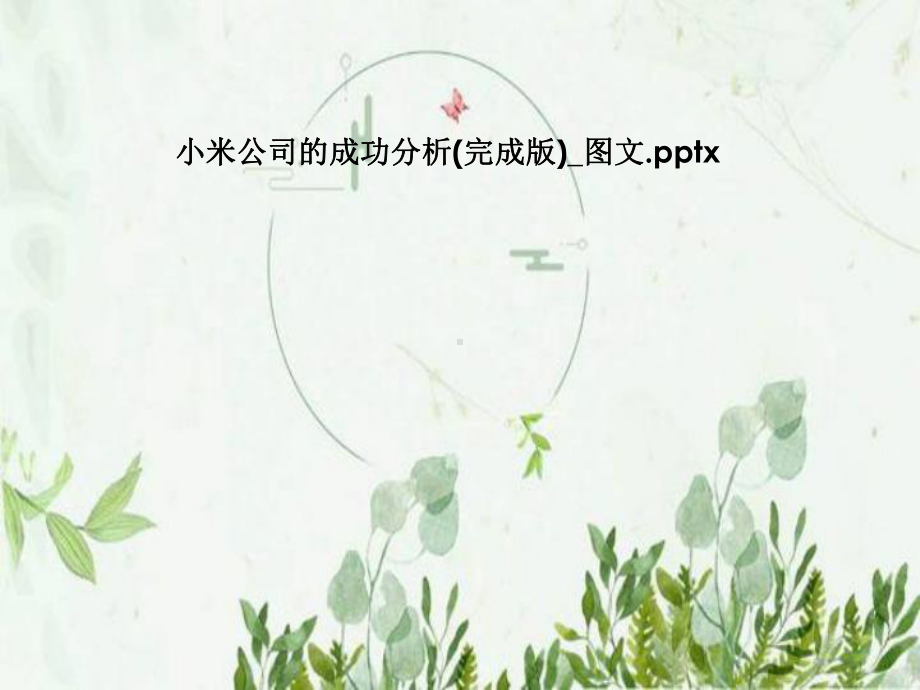 小米公司的成功分析(完成版)-课件.pptx_第1页