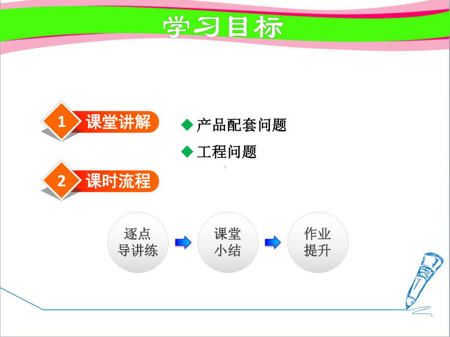 利用一元一次方程解配套问题和工程问题-优质-公开课课件.ppt_第2页