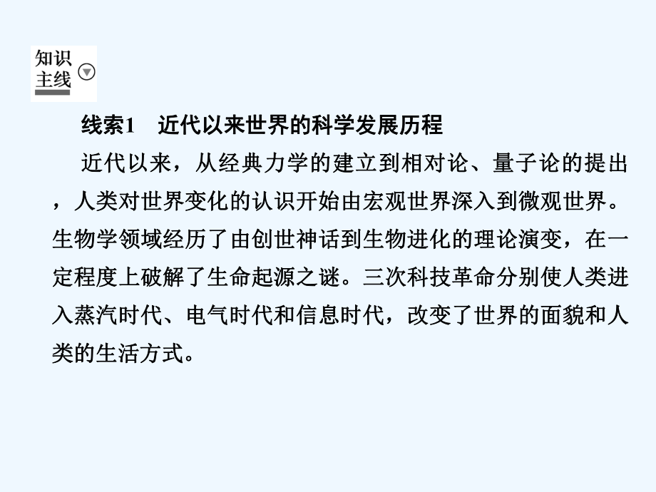 全国版2022届高考历史一轮复习必修3第15单元近现代中外科技与文化44近代以来世界的科学发展历程课课件.ppt_第3页