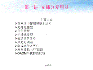 光插分复用器-课件.ppt