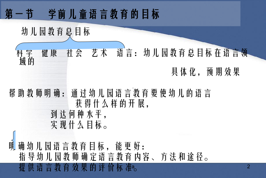 学前儿童语言教育的目标与内容课件.ppt_第2页