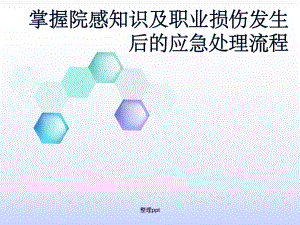 掌握院感知识及职业损伤发生后的应急处理流程课件.ppt