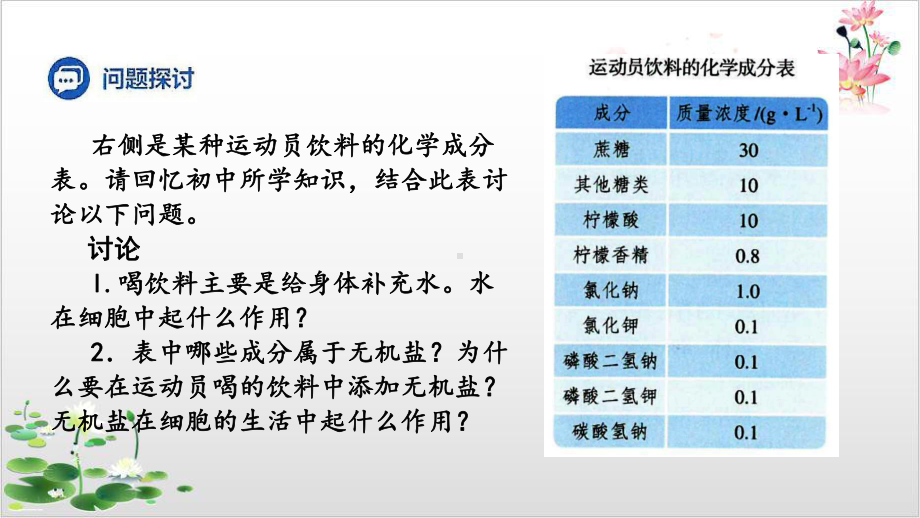 新教材人教版必修-细胞中的无机物课件-课件.pptx_第2页