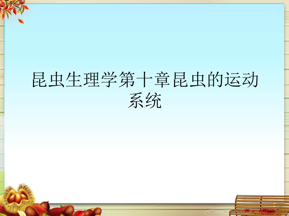 昆虫生理学第十章昆虫的运动系统课件.pptx_第1页