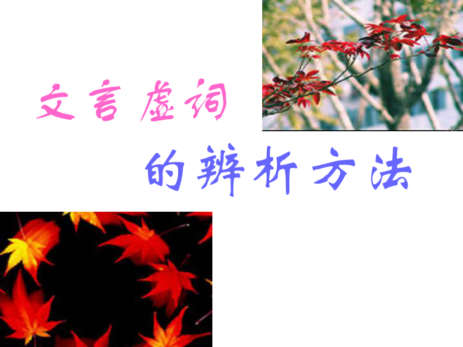 文言虚词的辨析方法-课件.ppt_第1页