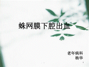 新版蛛网膜下腔出血课件.ppt