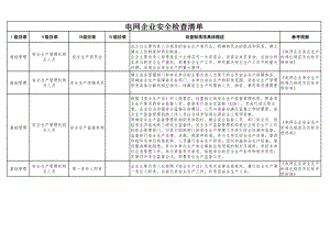 电网企业安全检查清单范本参考模板范本.xls