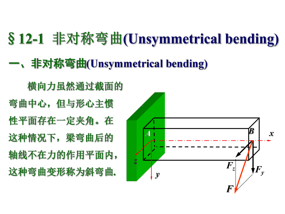 材料力学课件第十三章弯曲的几个补充问题.ppt_第3页