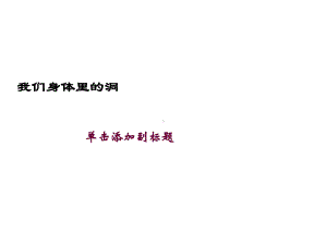 我们身体里的洞课件.ppt