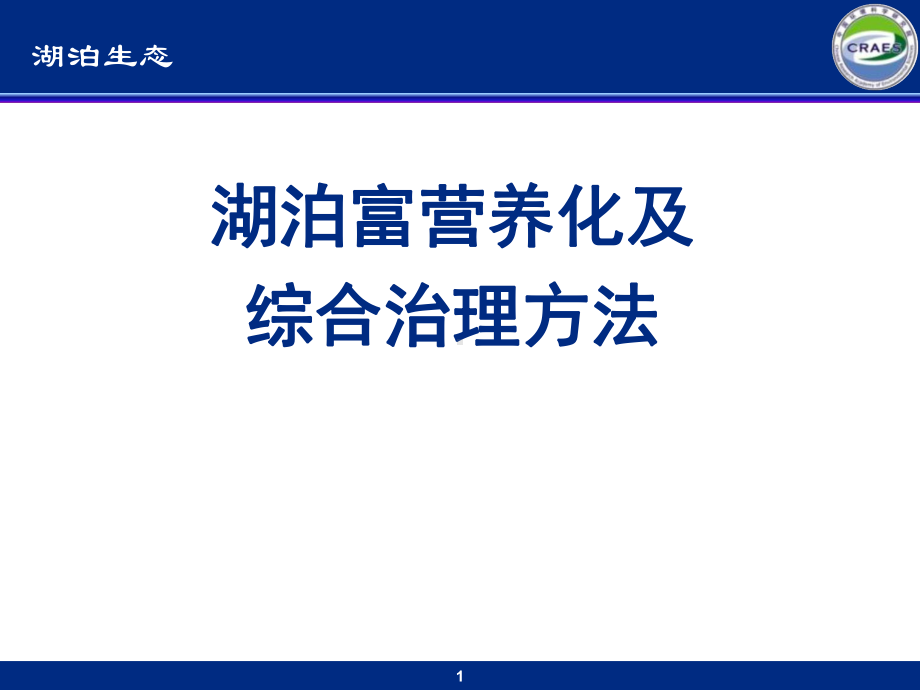 湖泊富营养化及综合治理方法课件.ppt_第1页