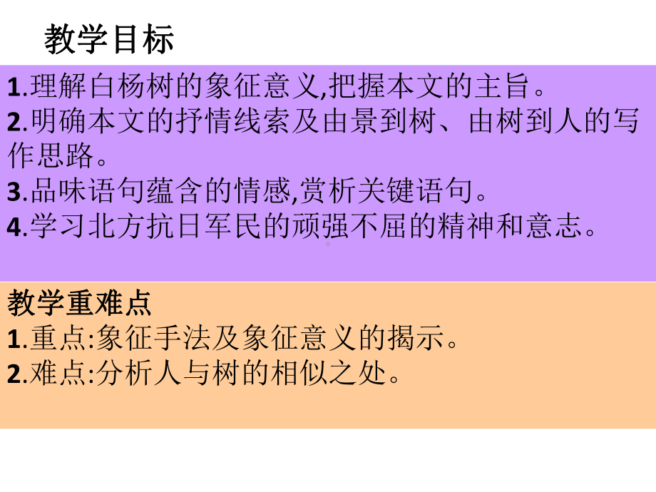 白杨礼赞教学设计课件.ppt_第3页