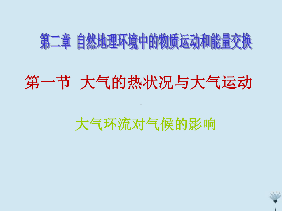 高中地理第二章大气环流对气候的影响课件中图版必修1.pptx_第1页