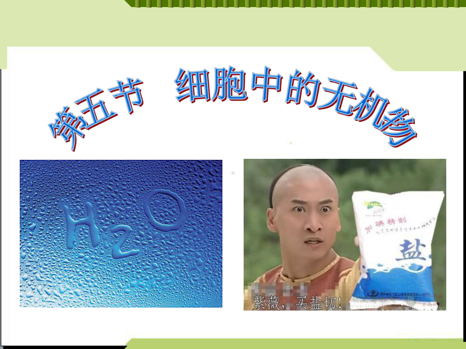 高中生物新教材细胞中的无机物优秀课件1.ppt_第1页