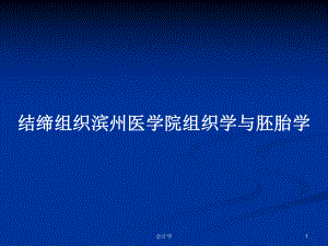 结缔组织滨州医学院组织学与胚胎学教案课件.pptx