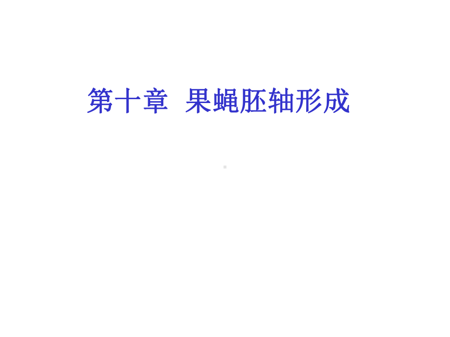 第十章果蝇胚轴形成课件.ppt_第1页