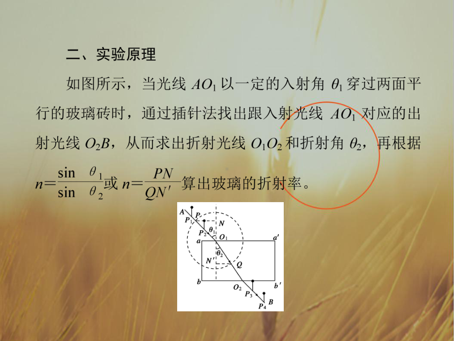 高中物理课件-测定玻璃的折射率-.ppt_第2页