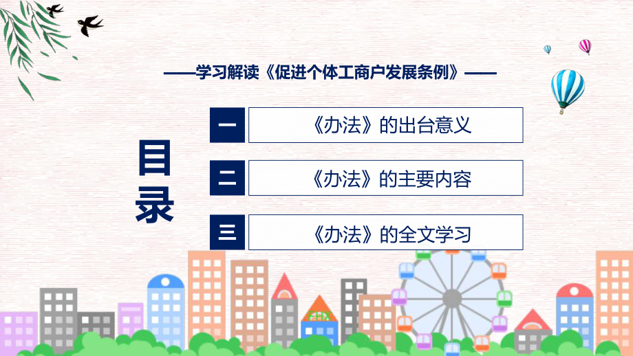 课件促进个体工商户发展条例蓝色2022年新修订《促进个体工商户发展条例》（ppt）.pptx_第3页