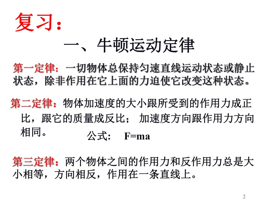 用牛顿运动定律解决问题(一)教学课件.ppt_第2页