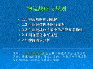 物流战略与规划课件.ppt