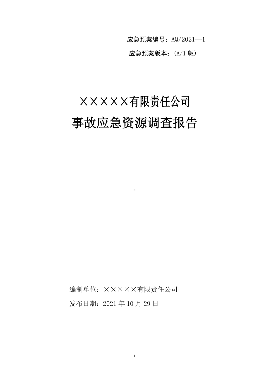 公司事故应急资源调查报告参考模板范本.doc_第1页