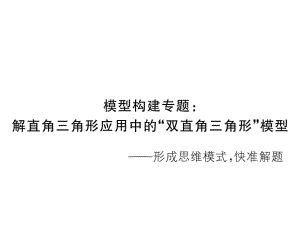 模型构建专题：解直角三角形应用中的“双直角三角形”模型课件.pptx