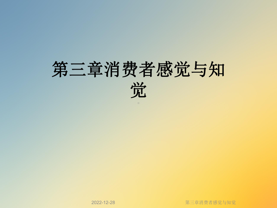 第三章消费者感觉与知觉课件.ppt_第1页